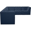 Meridian Furniture Tuft Navy Velvet Modular Sectional