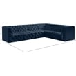 Meridian Furniture Tuft Navy Velvet Modular Sectional