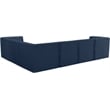 Meridian Furniture Tuft Navy Velvet Modular Sectional