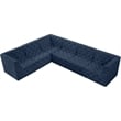 Meridian Furniture Tuft Navy Velvet Modular Sectional