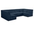 Meridian Furniture Tuft Navy Velvet Modular Sectional