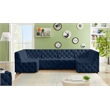 Meridian Furniture Tuft Navy Velvet Modular Sectional