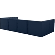 Meridian Furniture Tuft Navy Velvet Modular Sectional