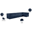 Meridian Furniture Tuft Navy Velvet Modular Sectional