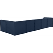 Meridian Furniture Tuft Navy Velvet Modular Sectional