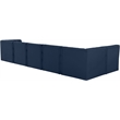 Meridian Furniture Tuft Navy Velvet Modular Sectional
