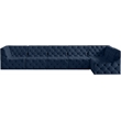 Meridian Furniture Tuft Navy Velvet Modular Sectional