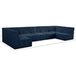 Meridian Furniture Tuft Navy Velvet Modular Sectional