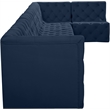 Meridian Furniture Tuft Navy Velvet Modular Sectional