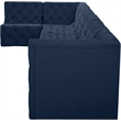 Meridian Furniture Tuft Navy Velvet Modular Sectional