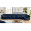 Meridian Furniture Tuft Navy Velvet Modular Sectional