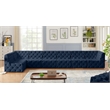 Meridian Furniture Tuft Navy Velvet Modular Sectional