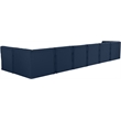 Meridian Furniture Tuft Navy Velvet Modular Sectional