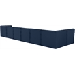 Meridian Furniture Tuft Navy Velvet Modular Sectional