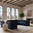 Meridian Furniture Tuft Navy Velvet Modular Sectional