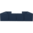 Meridian Furniture Tuft Navy Velvet Modular Sectional