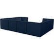 Meridian Furniture Tuft Navy Velvet Modular Sectional
