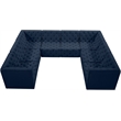 Meridian Furniture Tuft Navy Velvet Modular Sectional