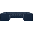 Meridian Furniture Tuft Navy Velvet Modular Sectional