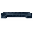 Meridian Furniture Tuft Navy Velvet Modular Sectional