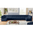 Meridian Furniture Tuft Navy Velvet Modular Sectional