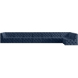 Meridian Furniture Tuft Navy Velvet Modular Sectional