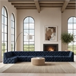 Meridian Furniture Tuft Navy Velvet Modular Sectional