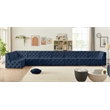 Meridian Furniture Tuft Navy Velvet Modular Sectional