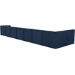 Meridian Furniture Tuft Navy Velvet Modular Sectional