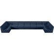 Meridian Furniture Tuft Navy Velvet Modular Sectional