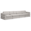Meridian Furniture Beckham Beige Durable Linen Textured Fabric Modular Sofa