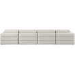 Meridian Furniture Beckham Beige Durable Linen Textured Fabric Modular Sofa