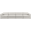 Meridian Furniture Beckham Beige Durable Linen Textured Fabric Modular Sofa