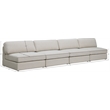 Meridian Furniture Beckham Beige Durable Linen Textured Fabric Modular Sofa
