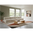 Meridian Furniture Beckham Beige Durable Linen Textured Fabric Modular Sofa