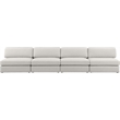 Meridian Furniture Beckham Beige Durable Linen Textured Fabric Modular Sofa