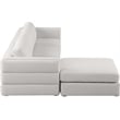 Meridian Furniture Beckham Beige Durable Linen Textured Fabric Modular Sectional
