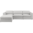 Meridian Furniture Beckham Beige Durable Linen Textured Fabric Modular Sectional