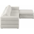 Meridian Furniture Beckham Beige Durable Linen Textured Fabric Modular Sectional