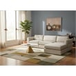 Meridian Furniture Beckham Beige Durable Linen Textured Fabric Modular Sectional