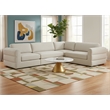 Meridian Furniture Beckham Beige Durable Linen Textured Fabric Modular Sectional