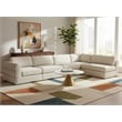 Meridian Furniture Beckham Beige Durable Linen Textured Fabric Modular Sectional