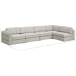 Meridian Furniture Beckham Beige Durable Linen Textured Fabric Modular Sectional