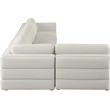 Meridian Furniture Beckham Beige Durable Linen Textured Fabric Modular Sectional