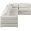 Meridian Furniture Beckham Beige Durable Linen Textured Fabric Modular Sectional