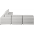 Meridian Furniture Beckham Beige Durable Linen Textured Fabric Modular Sectional