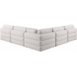 Meridian Furniture Beckham Beige Durable Linen Textured Fabric Modular Sectional
