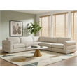 Meridian Furniture Beckham Beige Durable Linen Textured Fabric Modular Sectional