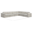 Meridian Furniture Beckham Beige Durable Linen Textured Fabric Modular Sectional