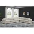 Meridian Furniture Beckham Beige Durable Linen Textured Fabric Modular Sectional